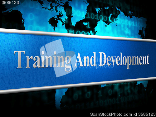 Image of Training And Development Represents Coaching Learning And Lessons