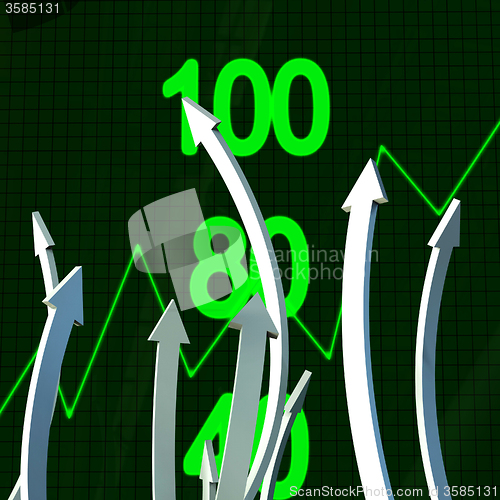 Image of Progress Arrows Represents Business Graph And Analysis