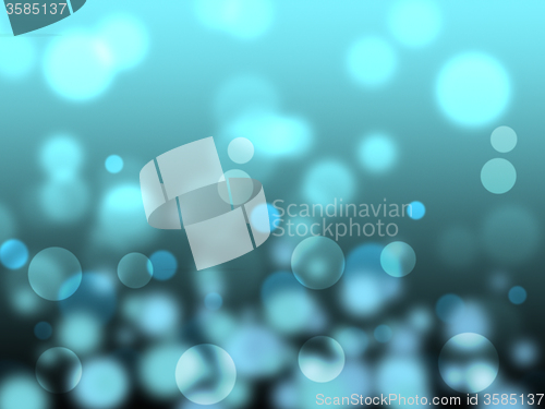 Image of Bokeh Blue Shows Light Burst And Backdrop