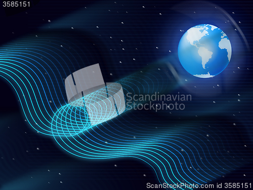 Image of Background Swirl Shows Solar System And Astronomy