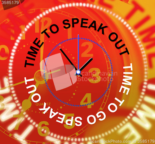 Image of Speak Out Indicates Be Heard And Announcement