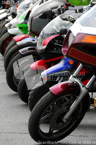 Image of Row of motocycles