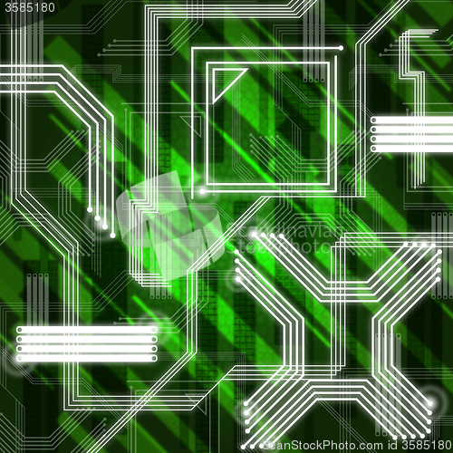 Image of Green Lines Background Means Web Connection And Sending Data\r