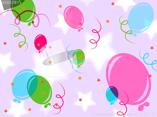 Image of Background Balloons Indicates Design Joy And Parties