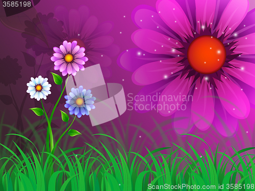 Image of Flowers Background Means Garden Spring And Blooming\r