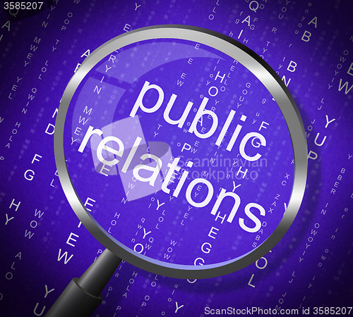 Image of Public Relations Means Press Release And Magnifier