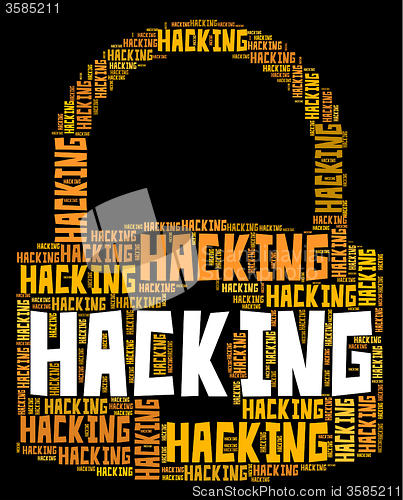Image of Hacking Lock Means Word Malware And Vulnerable
