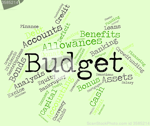 Image of Budget Words Means Accounting Budgeting And Expenditure