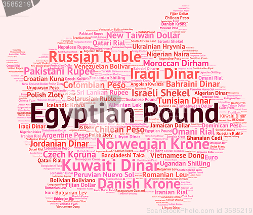 Image of Egyptian Pound Represents Worldwide Trading And Banknotes