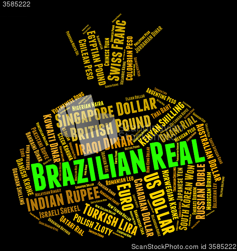 Image of Brazilian Real Shows Foreign Exchange And Brl