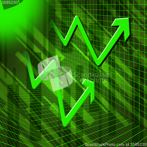 Image of Green Arrows Background Means Increased Profit Or Sales\r