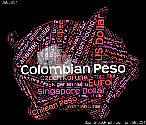 Image of Colombian Peso Shows Forex Trading And Currency