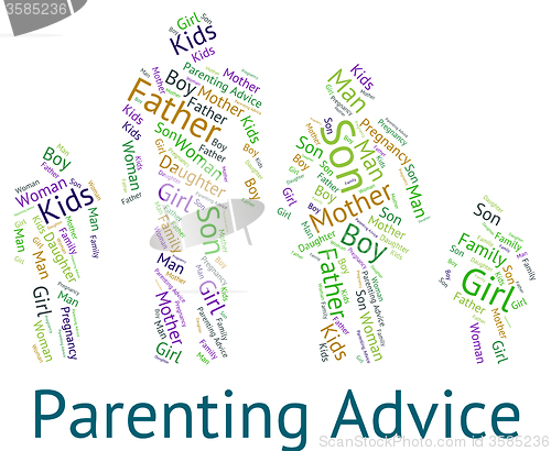 Image of Parenting Advice Means Mother And Child And Tips