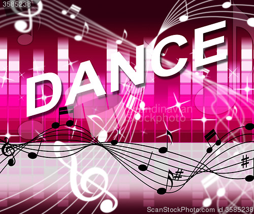 Image of Dancing Music Shows Sound Track And Melody