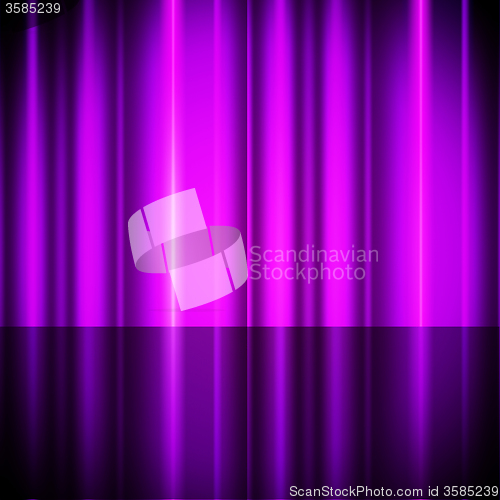 Image of Purple Curtains Background Shows Theater Or Stage\r