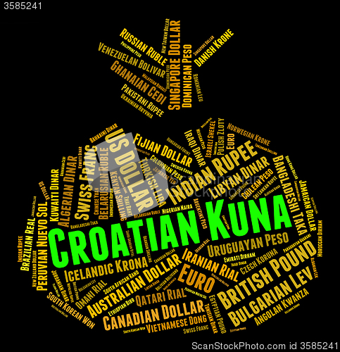 Image of Croatian Kuna Represents Foreign Exchange And Banknote