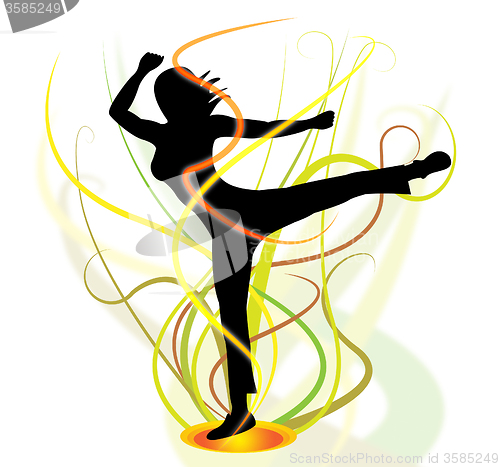 Image of Yoga Pose Represents Health Poses And Exercise