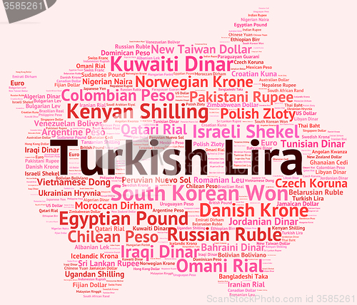 Image of Turkish Lira Indicates Forex Trading And Coinage