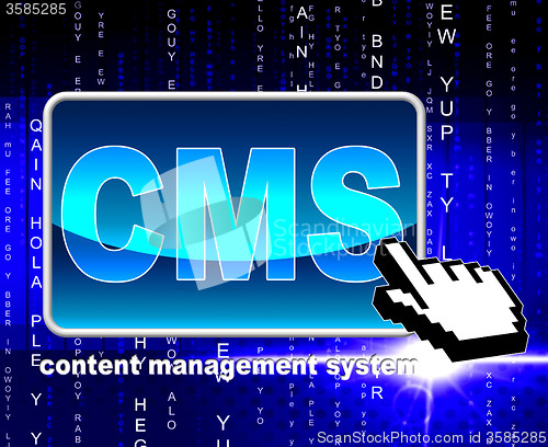 Image of Content Management System Indicates World Wide Web And Internet