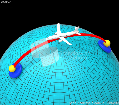Image of Worldwide Travel Shows Transport Worldly And Fly