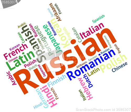 Image of Russian Language Represents International Words And Word