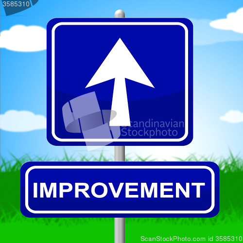 Image of Improvement Sign Means Upward Progress And Advancing