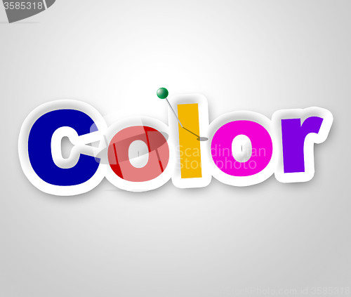 Image of Color Sign Means Multicolored Colorful And Vibrant