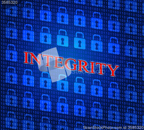 Image of Integrity Data Represents Truthfulness Sincerity And Virtue