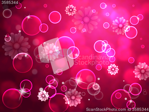 Image of Flowers Background Shows Colorful Nature And Bloom\r