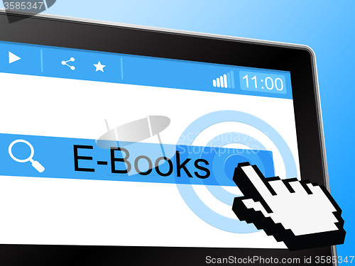 Image of E Books Shows World Wide Web And Online