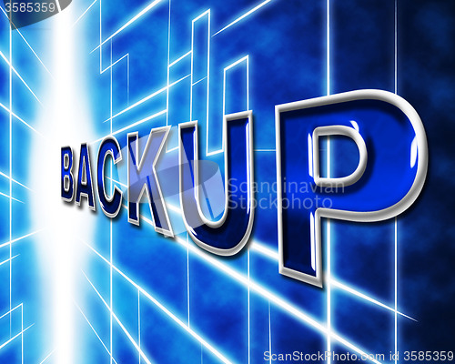 Image of Computer Backup Shows Data Archiving And Archive