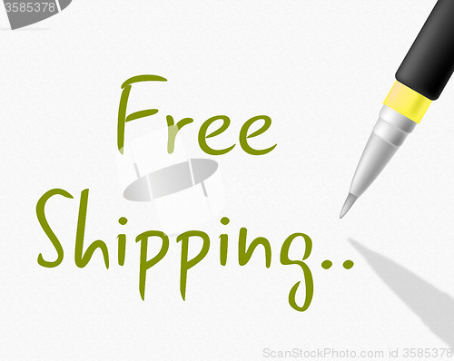 Image of Free Shipping Indicates With Our Compliments And Delivery