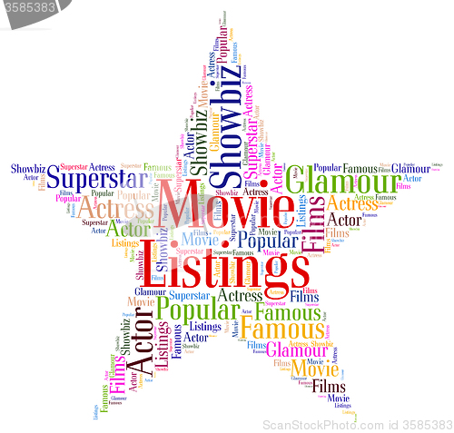 Image of Movie Listings Indicates Watch Movies And Cinema