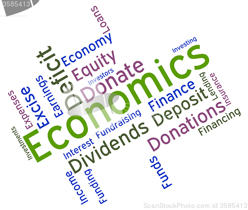 Image of Economics Word Indicates Economy Economizing And Fiscal