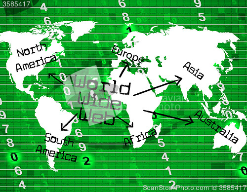 Image of World Wide Web Indicates Internet Net And Planet