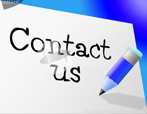 Image of Contact Us Means Send Message And Communicate