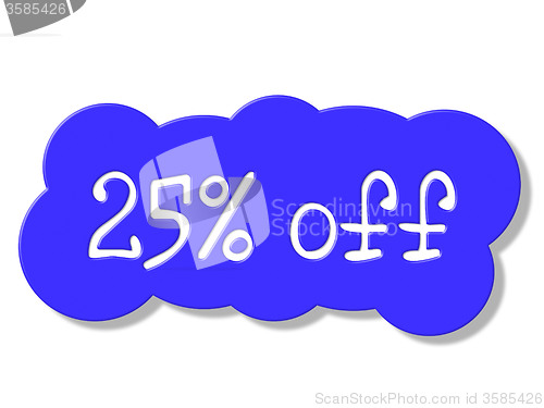 Image of Twenty Five Percent Shows Discounts Save And Discount