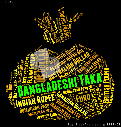 Image of Bangladeshi Taka Represents Currency Exchange And Coinage