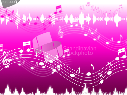 Image of Pink Music Background Shows Rap Rock Or RandB\r