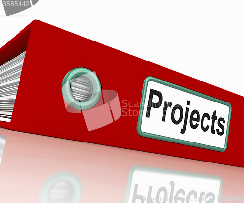 Image of Projects File Shows Venture Administration And Organize