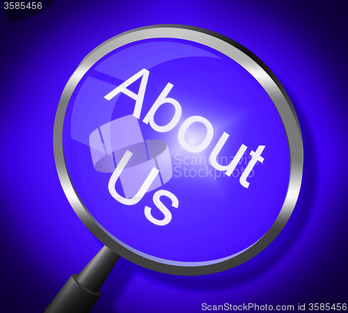 Image of About Us Indicates About-Us Company And Magnifier