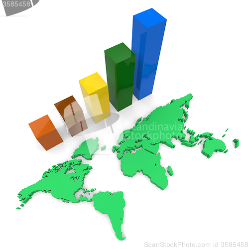 Image of World Wide Growth Shows Raise Gain And Expansion