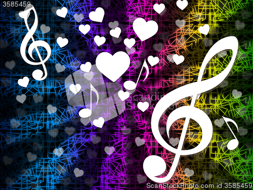 Image of Music Background Means Tune Melody And Harmony\r