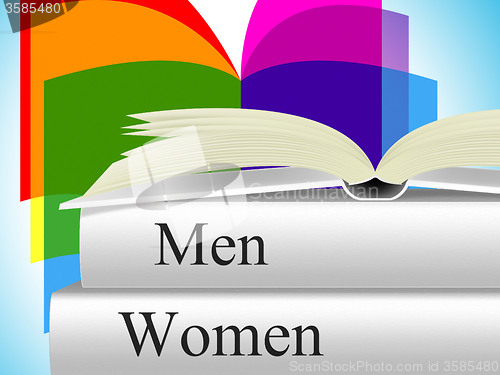 Image of Books Women Shows Woman Female And Lady