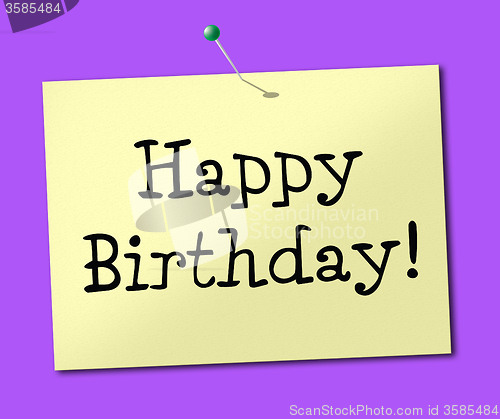 Image of Happy Birthday Means Congratulations Celebrating And Celebration