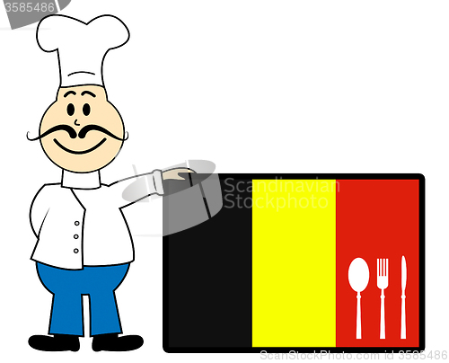 Image of Chef Belgium Indicates Cooking In Kitchen And Catering