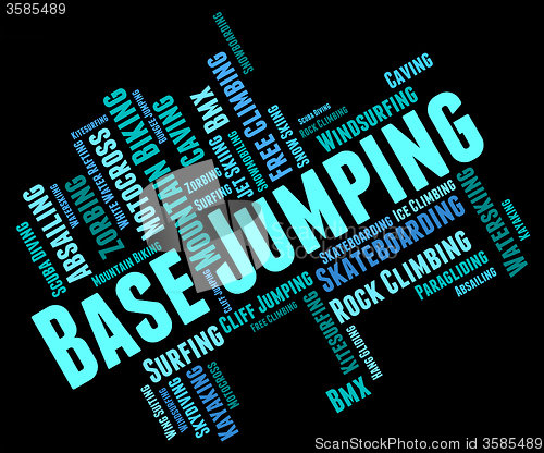 Image of Base Jumping Indicates Basejump Basejumper And Basejumping