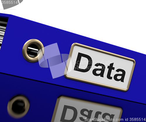 Image of Data Storage Indicates Hard Drive And Administration