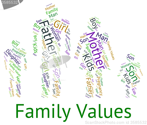 Image of Family Values Shows Blood Relation And Children