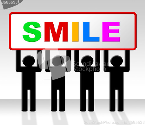 Image of Joy Smile Represents Friendliness Cheerful And Positive